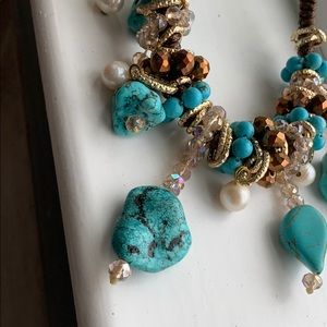 Turquoise and Pearl Necklace